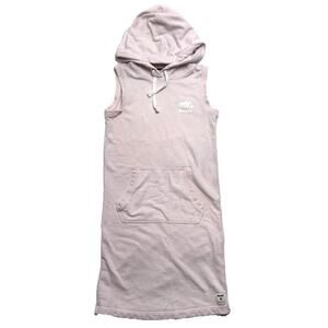 Roots Hoodie Dress Sweatshirt XXS Sleeveless Pink Kangaroo Pocket Drawstring